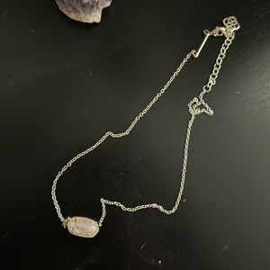 Kendra Scott Elisa Gold Pendant Necklace in Rose Quartz